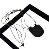Mini collar de media luna de gamuza con decoraciones, diseño exquisito, colgante para llevar apilado, cadena que combina con todo, nuevo estilo
