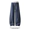Colección Otoño 2026: Pantalones de pierna curva con bloques de color, patrón de escamas de dragón sobre base blanca, Tallas M-5XL, HK261069-Especial P37