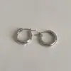 Brincos de Metal Circulares Irregulares Brilhantes para Mulheres, Simples Estilosos, Elegantes da Moda, Brincos Versáteis para Roupas de Trabalho