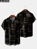 Camisas de Manga Corta de Verano para Hombre de Venta Caliente Transfronterizas Camisas con Estampado Digital 3D Camisetas Casuales de Moda