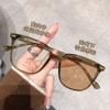 Gafas de miopía retro de gran tamaño para adelgazar, con cambio de color, para mujer, con montura plana antiluz azul para hombre.