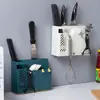 Soporte para Palillos de Hogar Caja de Almacenamiento para Vajilla Soporte para Cuchillos Cocina Multifuncional Jaula para Palillos Estante de Secado Montado en la Pared