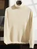 Cuello Alto Cachemir 2026 Otoño e Invierno Nuevo Hombres Liso Engrosado Tejido Camiseta Base Estilo Coreano Manga Larga Suéter de Lana