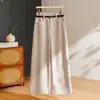 Pantalones largos de moda de tiro alto, pierna recta, holgados, para ir al trabajo, casuales, para mujer, hacen que las piernas se vean más largas, color liso, bolsillos, otoño, simples, versátiles
