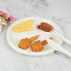Prato de polpa de bagaço proteção ambiental descartável biodegradável louça prato quadrado pintado tigela para bolo torta caixa para hambúrguer