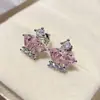 Versa Nuevos Pendientes Elegantes Pequeños y Exquisitos Corona Azul Tansan Chapados en Oro Pendientes de Lujo Ligero Esmeralda Seiko
