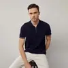 Camisa Polo Estilo Americano para Hombre Verano Sentido del Diseño Deportiva Manga Corta Holgada Se Ve Más Grande Blanco Puro Casual Fitness Camiseta