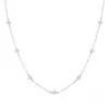 Collar de Clavícula Apilado con Diamantes Florales Personalizados, Best-Seller Transfronterizo de Amazon en Europa y América, Collar de Cadena para Clavícula