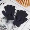Ropa de Punto Cálida para Otoño e Invierno Guantes Mágicos de Color Puro Creativos Guantes para Estudiantes Medianos Venta Directa de Fábrica con Impresión de Logo