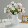 Flores Artificiales de Alta Gama, Tulipanes Artificiales, Ramos Decorativos, Arreglos para Bodas en Sala de Estar, Flores de Seda para Fotografía, Tulipanes Artificiales