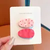Pinza de Pato Rosa con Lunares para Niñas Pinza Coreana para Flequillo Pinza Lateral para la Frente Adorno para el Cabello Pasador Cabello Roto Niña