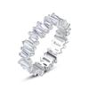 Anillo de dedo cerrado de alta calidad con diamantes irregulares de azúcar de plata esterlina S925 de moda europea y americana para mujer.
