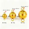 Cierre magnético esférico chapado en vacío de acero inoxidable 18K hebilla magnética pulsera conector de collar accesorios para joyería DIY al por mayor
