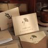 Cartão de felicitações de planta de estilo simples Ins, cartão de felicitações infantil, escrito à mão, dobrável, bênção, feito à mão, faça você mesmo, cartão pequeno em branco
