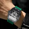 Reloj de Cuarzo de Moda Binbond con Forma de Barril, Reloj Deportivo Hueco para Hombre, Transmisión en Vivo Transfronteriza, Dropshipping
