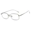 8027 Armazón de Gafas de Titanio Ultraligero de Gama Alta con Montura Pequeña, Montura Cuadrada Plateada de Lujo Ligero para Mujer, Adecuado para Lentes Graduados Sin Maquillaje