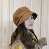Nueva Gorra Octogonal Bailey de Otoño e Invierno Gorra Apilada Versátil Gorra de Periodista Gorra de Pintor Casual Gorra de Malla para Hacer Pliegues con Corazón Gorra Popular de Moda