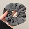 Novo modelo 2026 scrunchie de cetim preto para mulheres, elástico de cabelo de alta qualidade, elástico elegante para rabo de cavalo baixo, acessório de cabelo estilo casual