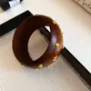 Pulsera Geométrica de Resina Transfronteriza Europea y Americana, Moderna y a la Moda, Versátil para el Trabajo, Estilo Exagerado, Lujo Ligero, Sensación de Alta Gama, Joyería para Mujer