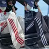 Pantalones de Hielo de Secado Rápido para Hombre, Pierna Recta Holgada Pierna Ancha Pantalones Deportivos de Verano con Tres Rayas, Pantalones Casuales Finos para Hombre
