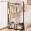 Cabide de Roupas de Chão Cabide de Roupas para Quarto Varanda de Casa Cabide Secador de Roupas Leve de Luxo Quarto de Estudante Cabide Simples de Armazenamento