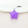 Colgante de estrella de cinco puntas de acrílico de 24 mm en color caramelo, hecho a mano, para llavero, bolso, accesorios de joyería al por mayor