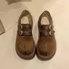 Zapatos Birkenstock de suela gruesa tipo pastel de arroz para mujer 2026 Otoño/Invierno nuevo estilo mocasines que aumentan la altura para personas bajas zapatos de punta dividida falsos zapatos individuales para mujer