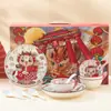 Juego de Platos Cerámicos Bohemios Transfronterizos, Tazones, Palillos, Vajilla, Regalos Pequeños, Souvenirs, Tazones Cerámicos para el Hogar, Cajas de Regalo
