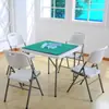 Mesa Plegable Portátil Simple de Plástico Pequeña para Apartamento Dormitorio de Estudiantes Estudio Coche Camping al Aire Libre Comedor Cuadrada para Mahjong