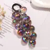 Nuevo Colgante de Llavero de Racimo de Uvas con Cuentas Acrílicas Translucidas de Colores Estilo Lindo y Fresco para Funda de Auriculares Bolsa