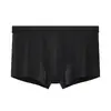 Cueca Boxer Masculina Respirável de Seda de Gelo com Malha Fina, Estilo Masculino do Sudeste Asiático