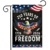 Bandera de Jardín del Día de la Independencia Nuevo Transfronterizo, Bandera con Rayas de Águila Americana, Decoración para Exteriores, Bandera de Jardín de Lino de Doble Cara