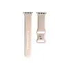 Pulseira de Silicone para Apple Watch Fivela Borboleta Cor Sólida Pulseira de Silicone de Reposição para Smart Apple Watch