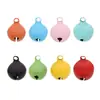 Pequeña Campana Navideña Pintada de Colores con Colgante Campana Redonda Abierta para Mascotas Accesorios de Joyería Hechos a Mano DIY