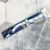 Bolsa Pop Empaquetada Individualmente con Asa Larga, Envuelto con Pañuelo de Seda, Pañuelo Pequeño de Satén Estampado, Cinta, Cinta de Regalo