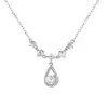 Brillante Moda Alto Sentido Dorado Gota de Agua Collar Femenino Incrustado Circonita Encanto Lujo Ligero Nicho Diseño Joyería