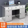 Escritorio de Oficina de Acero Inoxidable con Cajones, Escritorio para Computadora, Estación de Trabajo Gruesa para Taller de Purificación Libre de Polvo de Laboratorio Médico, Escritorio de Escritura