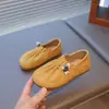 Zapatos Birkenstock para Niños Moda Zapatos de Cuero 2026 Otoño Nuevo Moda Retro Versátil Slip-on Perezoso Casual Zapatos Individuales