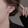 Art Selection Cuff de Oreja con Forma de Estrella y Diamante con Pinza de Oreja Doble Capa de Circonita Azul Klein para Orejas sin Perforar, Estilo Ins