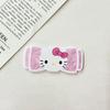 Desenho animado estampado Sanrio laço grampo de cabelo doce fofo menina franja clipe lateral grampo acrílico grampo de cabelo acessórios para cabelo