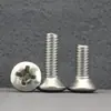 Tornillo Perno de Acero Inoxidable 304 Gb820 Cabeza Avellanada Cruzada Tornillo Pequeño de Cabeza Media Plana M2M2.5M3M4M5M6