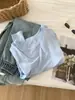 Camiseta de Manga Larga Lyocell Tencel Lana para Mujer, Principios de Otoño 26, Delgada, Suave, Apta para la Piel, Elástica, Corte Ajustado, Camiseta Básica Adelgazante
