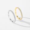 Anel de Prata Esterlina S925 Nicho Japonês e Coreano Luxo Acessível com Fileira Completa de Diamantes para Mulheres Estilo Simples Elegante Versátil Empilhável Anel para Dedo Indicador