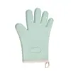 Luvas de Isolamento de Silicone de Cinco Dedos de Algodão com Logo Personalizado Luvas para Forno de Churrasco Doméstico Luvas Antiescaldantes em Forma de Coração
