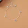 Pulsera de Plata para Estudiantes que Conserva el Color para Mujer, Pulsera Sencilla, Joyería Estilo Coreano de Estrella y Mariposa, Fabricante de Regalos de Moda, Comercio Exterior