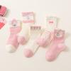 Calcetines de algodón transpirables de clase A de malla fina para primavera y verano para bebés, calcetines sueltos sin huesos con dibujos animados para niños, venta al por mayor 1