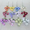 5 Cabeças Monet Bandai Azul Decoração Artificial para Salão de Casamento Flores Artificiais Atacado