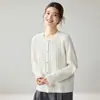 Nuevo Cardigan de Punto Retro Otoñal Consinee de Cachemira con Rayas Anchas, Cintura Ajustable con Cordón y Hebilla, Cuello Redondo, Versátil, Color Sólido