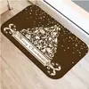 Tapete de Piso Navideño Muñeco de Nieve Árbol de Navidad Tapete para Puerta de Cocina Suministro Transfronterizo
