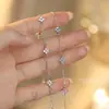 Collar con colgante de cruz de trébol de cuatro hojas serie s999 plata pura circón para mujer, cadena de clavícula de lujo ligero, moderno y versátil, joyería de plata pura
